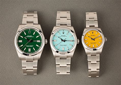 rolex oyster dial colors